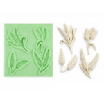 4 Farklı Model Buğday Başağı Silikon Kalıbı (3.5×6×1 cm – KK-2236)