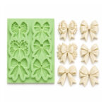 6’lı Farklı Model Dekoratif Fiyonk Silikon Kalıbı (3.5×3.5×0.8 cm – KK-2231)
