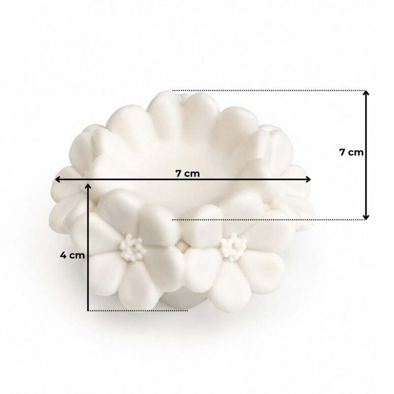 cicekli tealight mumluk olculu obje