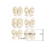 6’lı Farklı Model Dekoratif Fiyonk Silikon Kalıbı (3.5×3.5×0.8 cm – KK-2231) - Görsel 2