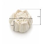 Kat Kat Dolgun Lotus Çiçeği Silikon Kalıbı (6×6×4 cm – KK-2227) - Görsel 2