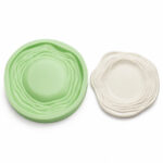 İç İçe Dalgalı Tepsi Silikon Kalıbı (14,5×15×2 cm – KK-2225)