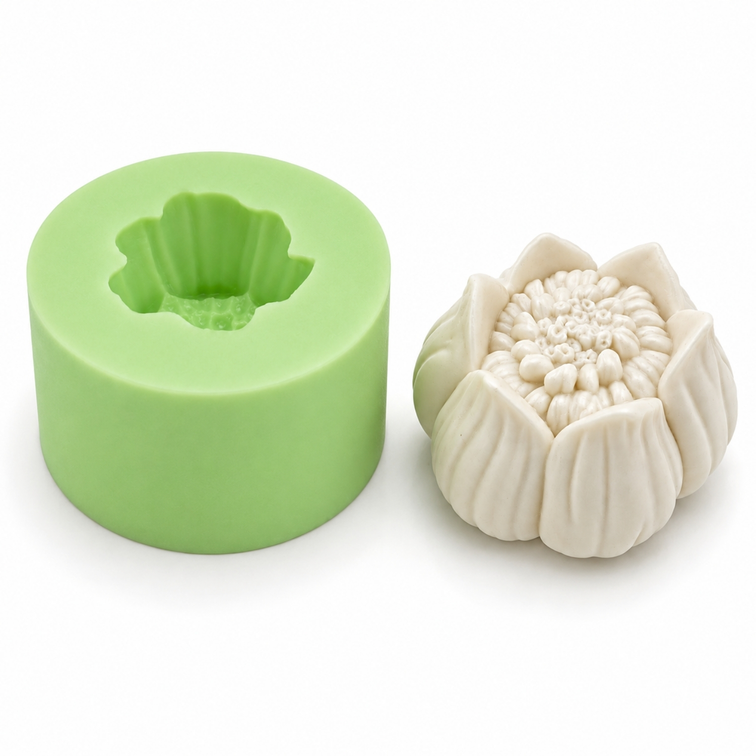 kat-kat-dolgun-lotus-cicegi-silikon-kalibi. Kat Kat Dolgun Lotus Çiçeği Silikon Kalıbı (6×6×4 cm – KK-2227) - Görsel 1