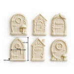 6’lı Minyatür Orman Evi Kapısı Silikon Kalıbı (3×4.5×0.5 cm – KK-2232) - Görsel 2