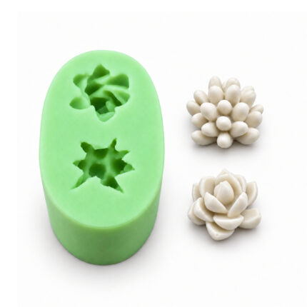 2 Farklı Model Küçük Sukulent Silikon Kalıbı (3×3×2.5 cm – KK-2260)