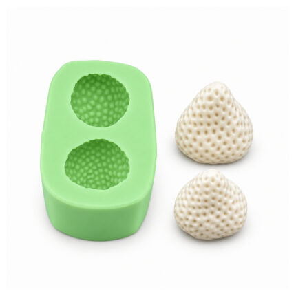 2’li Büyük ve Orta Boy Çilek Silikon Kalıbı (4×3×4.5 cm – KK-2268)