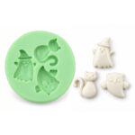 3’lü Cadılar Bayramı Hayalet, Kedi ve Baykuş Figürü Silikon Kalıbı (2×3×0.7 cm – KK-2255)