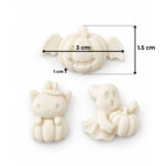 3’lü Cadılar Bayramı Balkabağı, Kedi ve Hayalet Silikon Kalıbı (3×1.5×1 cm – KK-2250) - Görsel 2