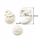 3’lü Cadılar Bayramı Cadı Şapkalı Ay ve Balkabağı Silikon Kalıbı (2×2.5×0.5 cm – KK-2246) - Görsel 2
