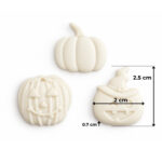 3’lü Cadılar Bayramı Cadı Şapkalı ve Gülen Balkabağı Silikon Kalıbı (2×2.5×0.7 cm – KK-2248) - Görsel 2
