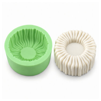 Dalgalı Mini Tart Tabanı Silikon Kalıbı (7×7×4 cm – KK-2266)