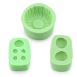 Farklı Boy Çilek ve Dalgalı Tart Tabanı Silikon Kalıp Seti (Tart Tabanı: 7×7×4 cm – KK-2269) - Görsel 3
