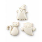 3’lü Cadılar Bayramı Hayalet, Kedi ve Baykuş Figürü Silikon Kalıbı (2×3×0.7 cm – KK-2255) - Görsel 4