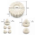 Farklı Boy Çilek ve Dalgalı Tart Tabanı Silikon Kalıp Seti (Tart Tabanı: 7×7×4 cm – KK-2269) - Görsel 2