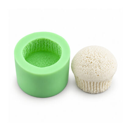 Dokulu Kabarık Muffin Kek Silikon Kalıbı (5.5×5.5×4.5 cm – KK-2288)
