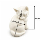 Başını Çevirmiş Oturan Kedi Silikon Kalıbı (4.5×3×5.5 cm – KK-2277) - Görsel 2