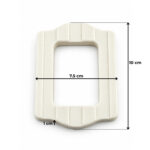 Dalgalı Kenarlı Çizgili Dikdörtgen Çerçeve Silikon Kalıbı (7.5×10×1 cm – KK-2290) - Görsel 2