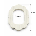 Dalgalı Kenarlı Çizgili Oval Çerçeve Silikon Kalıbı (7.5×10×1 cm – KK-2289) - Görsel 2