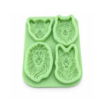 4’lü Minik Hayvan Başları Silikon Kalıbı (2.5×3.5×0.7 cm – KK-2287) - Görsel 3
