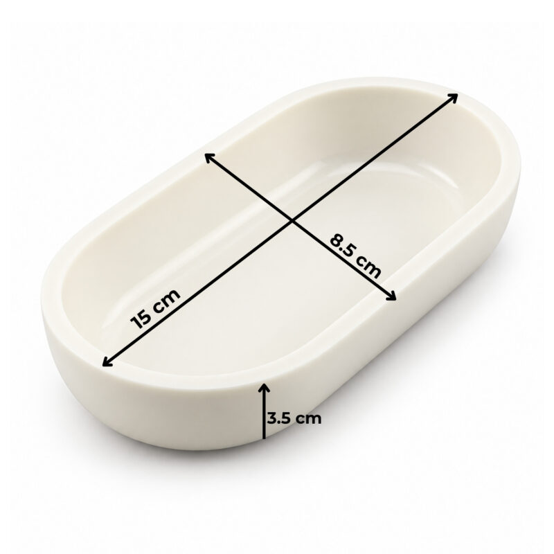 oval dekoratif kase olculu obje