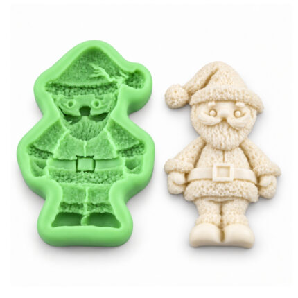 Ponpon Şapkalı Sevimli Noel Baba Silikon Kalıbı (5×7.5×1.5 cm – KK-2284)