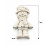 Şapkalı ve Atkılı Kardan Adam Silikon Kalıbı (4×7×1.5 cm – KK-2282) - Görsel 2