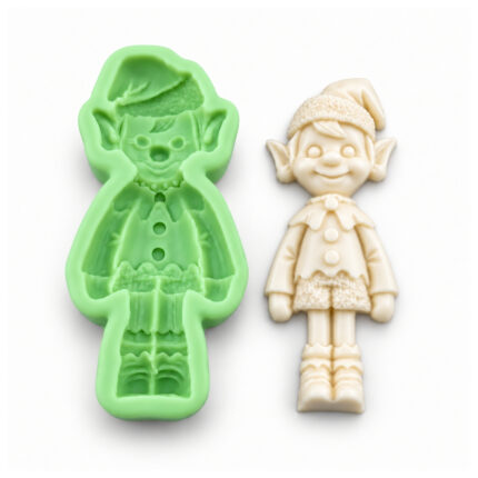Sevimli Noel Elfi Silikon Kalıbı (3.5×7.5×1 cm – KK-2283)