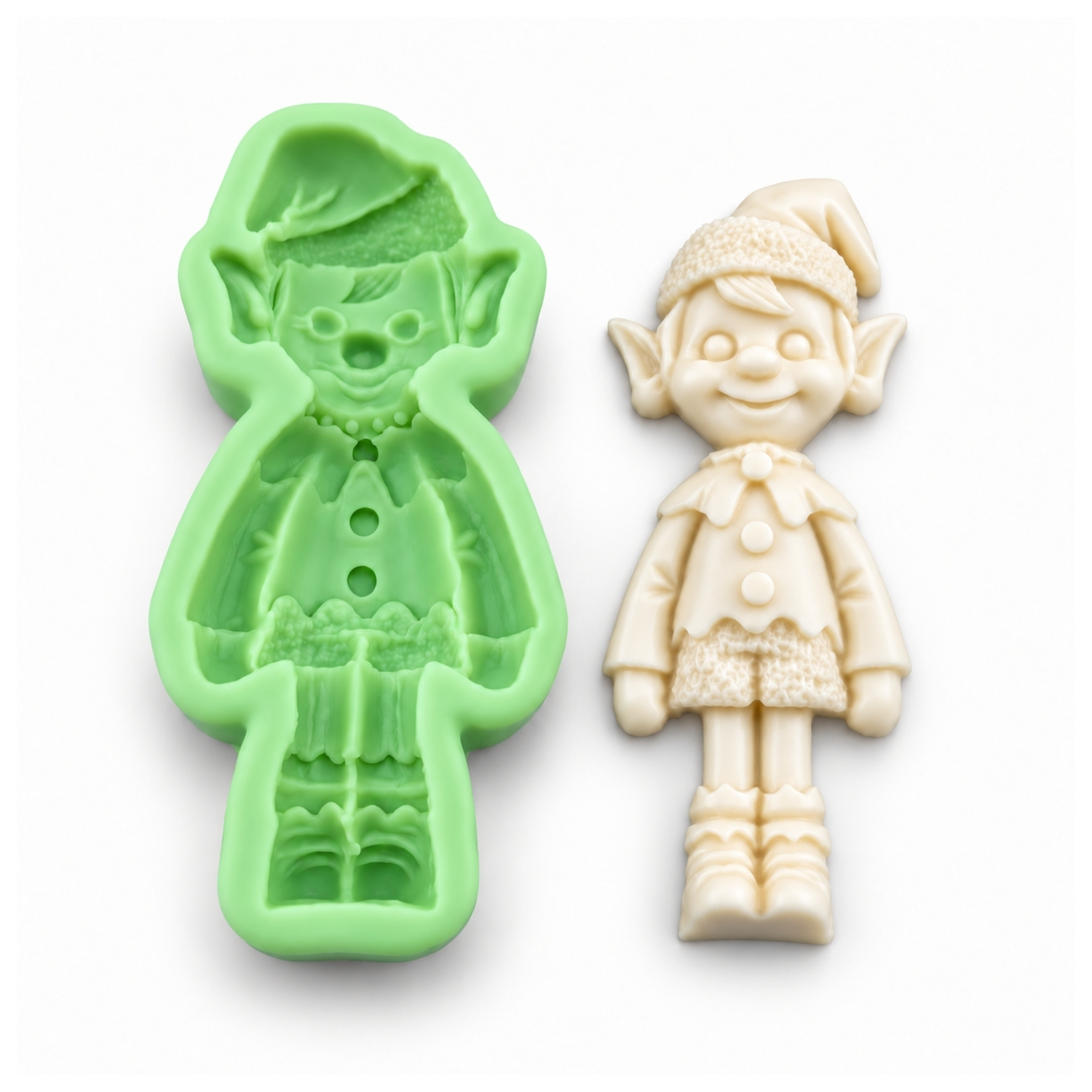 sevimli-noel-elfi-silikon-kalibi Sevimli Noel Elfi Silikon Kalıbı (3.5×7.5×1 cm – KK-2283) - Görsel 1
