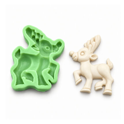 Sevimli Noel Ren Geyiği Silikon Kalıbı (4.5×6×1 cm – KK-2285)