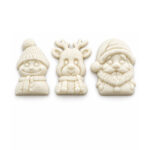 3’lü Küçük Sevimli Yılbaşı Figürleri Silikon Kalıbı (4×5×1 cm – KK-2286) - Görsel 4