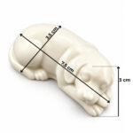Uzunlamasına Uyuyan Köpek Silikon Kalıbı (7.5×3.5×3 cm – KK-2280) - Görsel 2